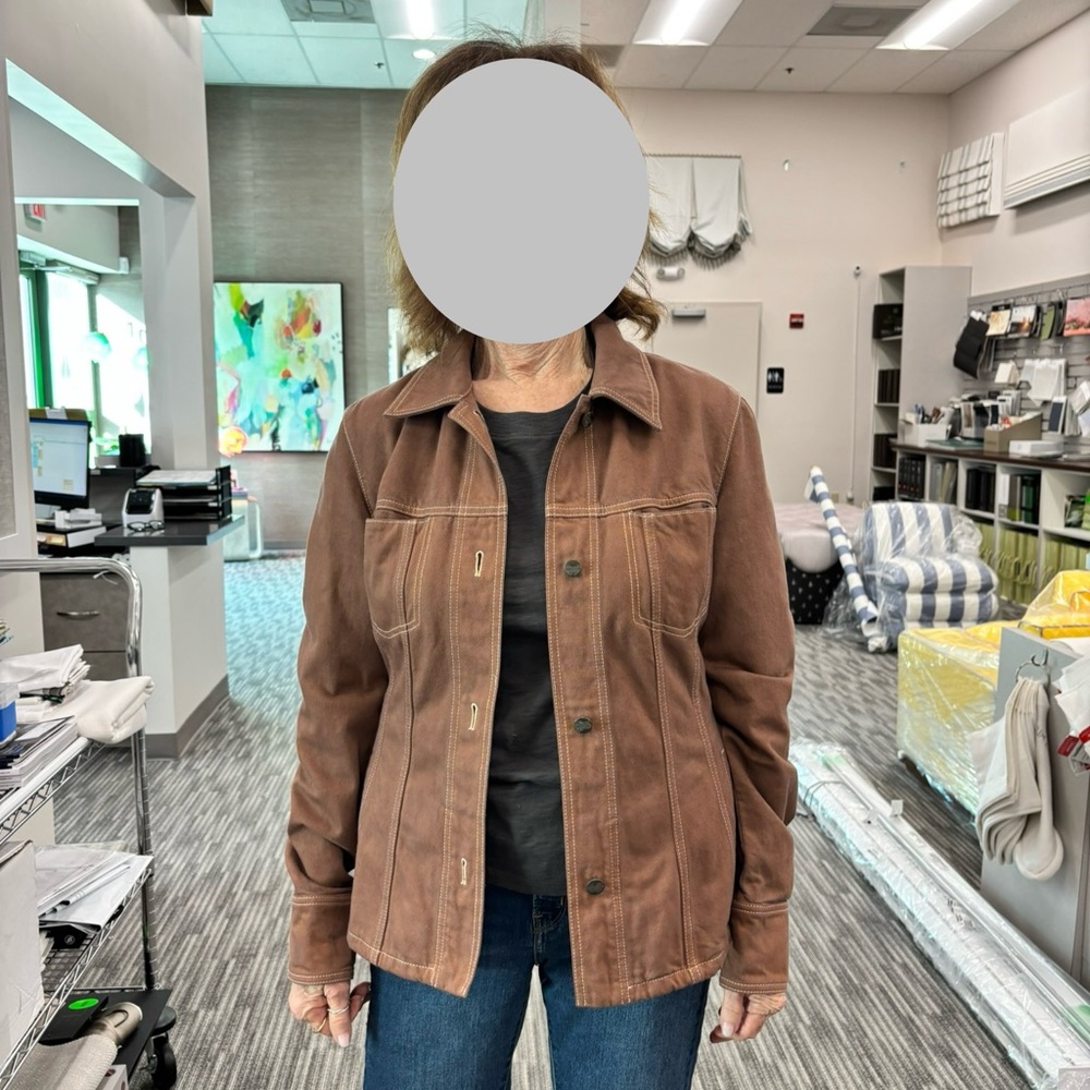 Salvatore Ferragamo Brown Jean Jacket